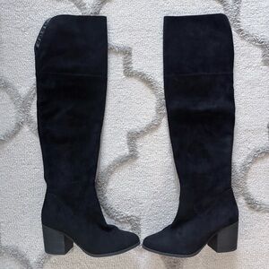 BP Nordstrom Black Over-the-Knee Suede Boots